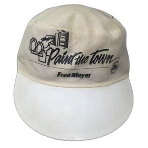 Gateway Fred Meyer Paint The Town Army Hat Beige White OS USA Boise Sponsors